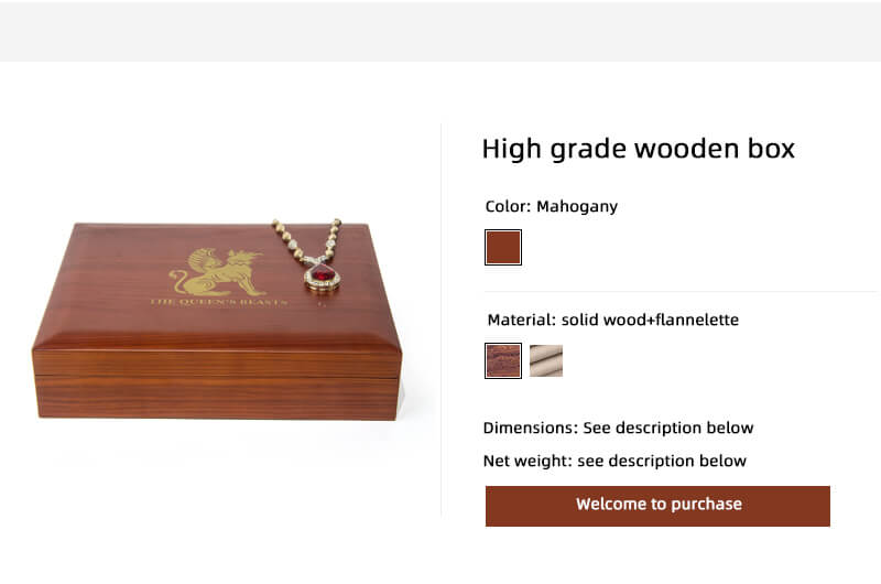 FORTE Großhandel Holz-Schmuckschatulle, maßgeschneiderte Holz-Ehering-Box, luxuriöse Schmuck-Holzverpackung, Armband-Boxen
