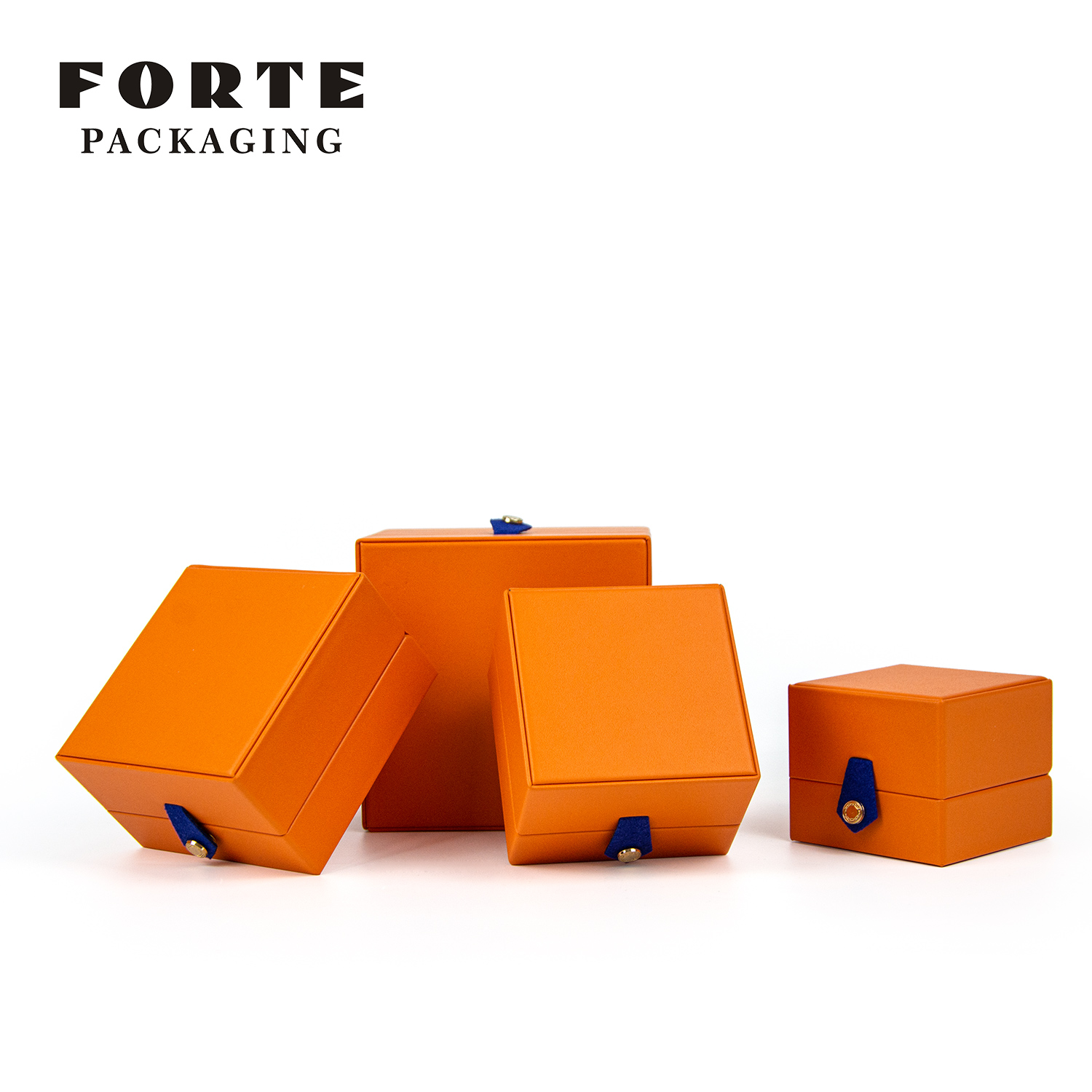 FORTE Branded Eleganz Mode orange Armreif Anhänger Box Luxus Ring individuelle Schmuckverpackung Set Box