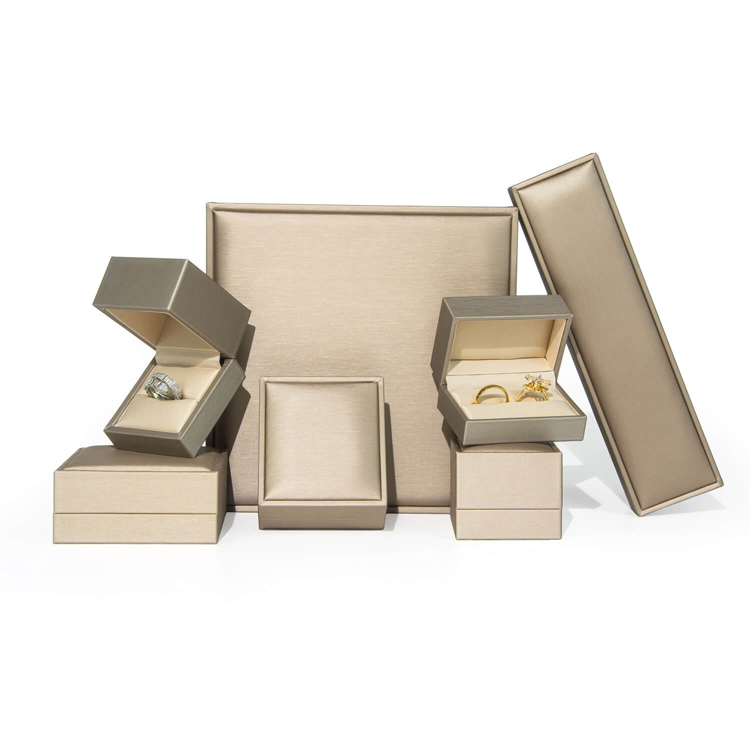 Forte Schmuck-Verpackungsbox, modische Luxus-Ringbox, PU-Leder, Schmuckverpackung, Ohrringe, Boxen, GIF, Uhr, Halskette, Verpackung, Großhandel